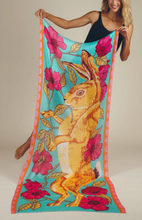 Load image into Gallery viewer, Hare Print Scarf Sale