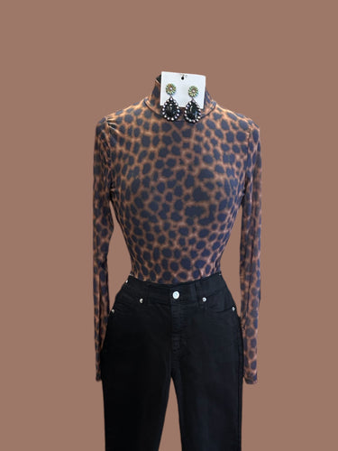 Natalie Leopard Mesh Bodysuit