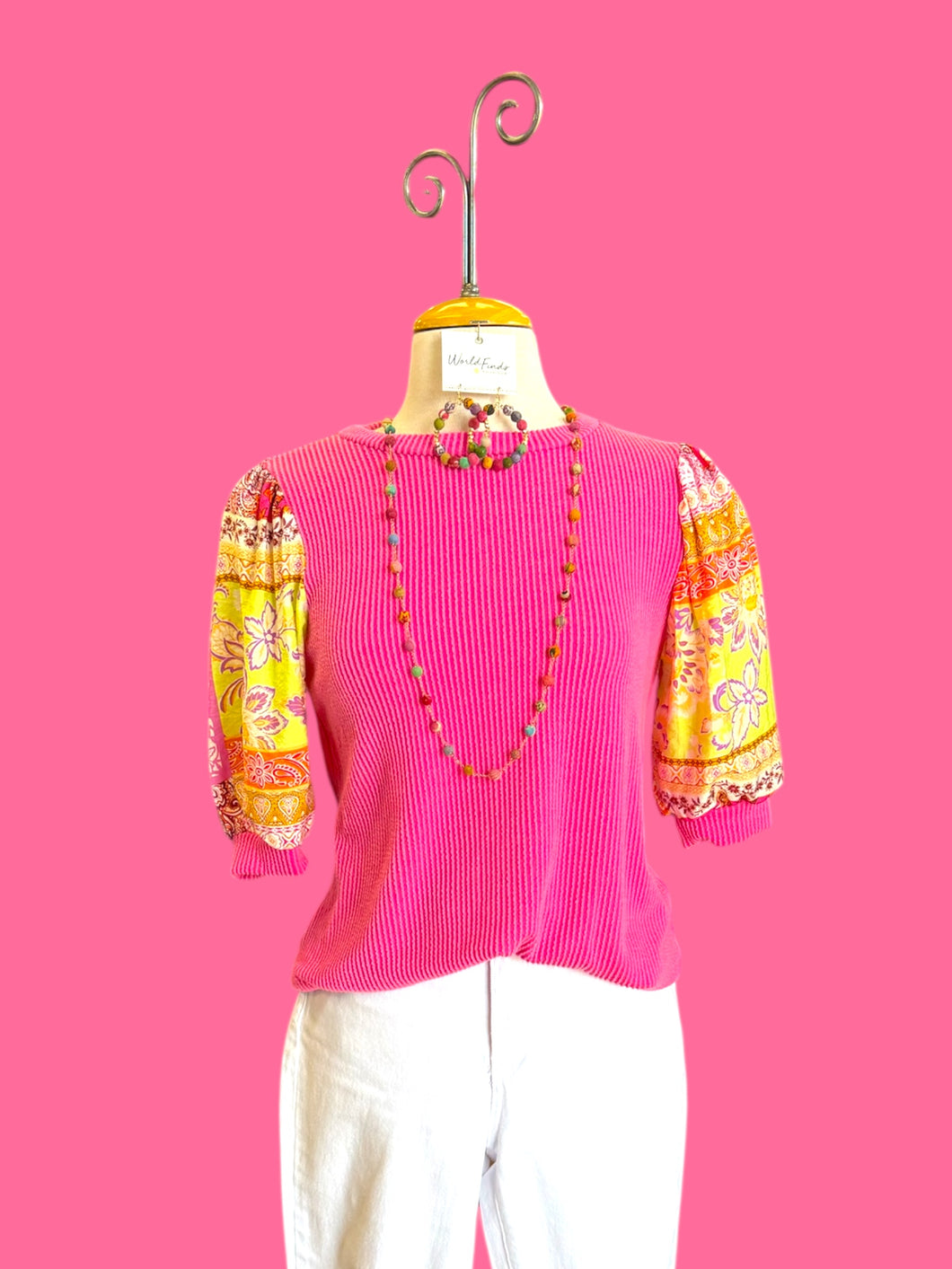 Pink Paisley Top