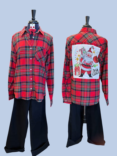 Joyous Santa Plaid