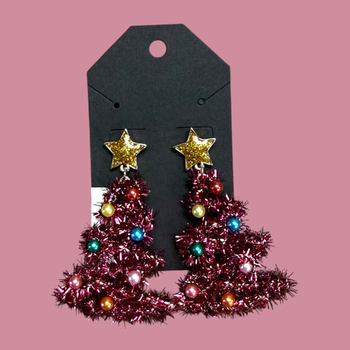 Tinsel Tree Earring