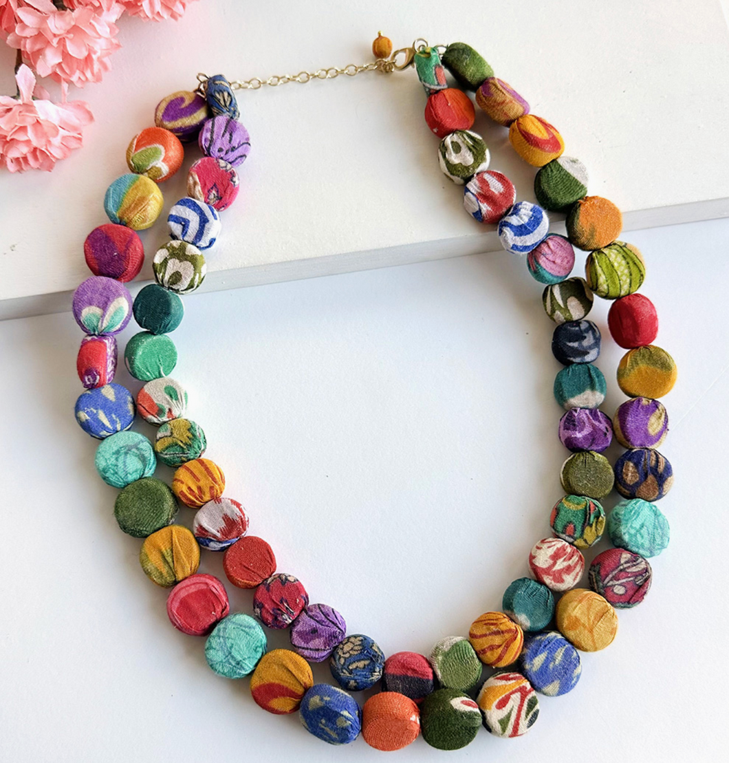 Kantha Pastille Necklace