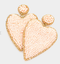 Load image into Gallery viewer, Long Heart Earrings