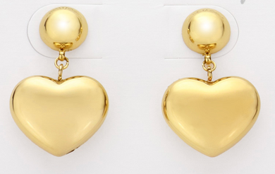 Gold Heart Earrings