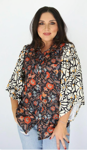 Sally Pearl Snap Top