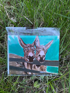 Two Burro Notecards
