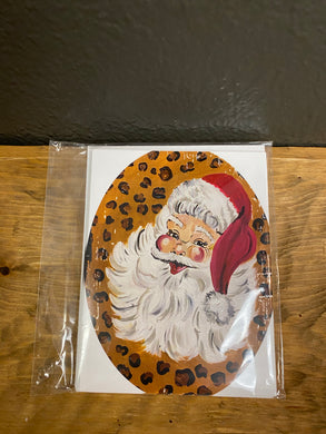 Oval Vintage Santa Notecards