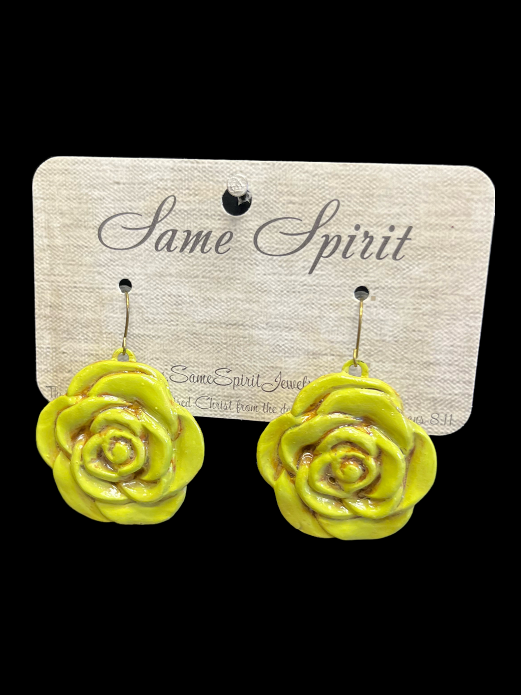 Lime Rose Earrings