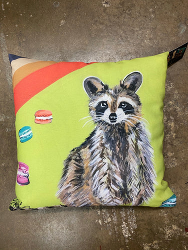 Macaron Raccoon Pillow