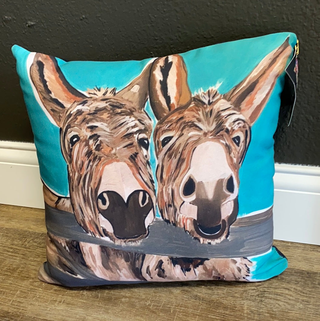 Two Donkey Pillow