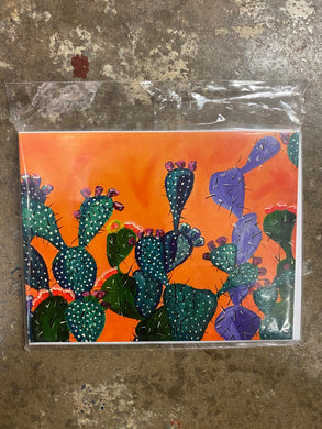 Orange Cactus Notecards