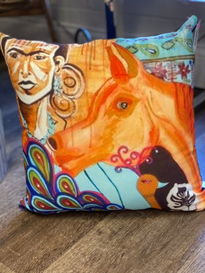 Frida Horse Pillow