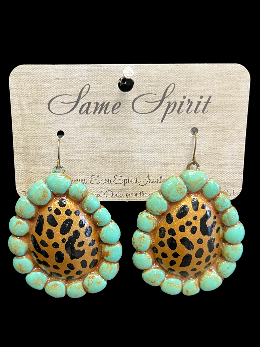 Leopard Turq Sugarite Earrings