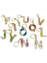 Load image into Gallery viewer, Nature Monogram Keychain