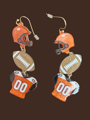 Orange Glitter Game Earrings Sale