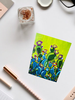 Lime Cactus Notecards