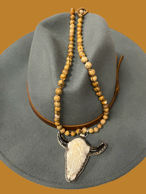 Carved Longhorn Necklace