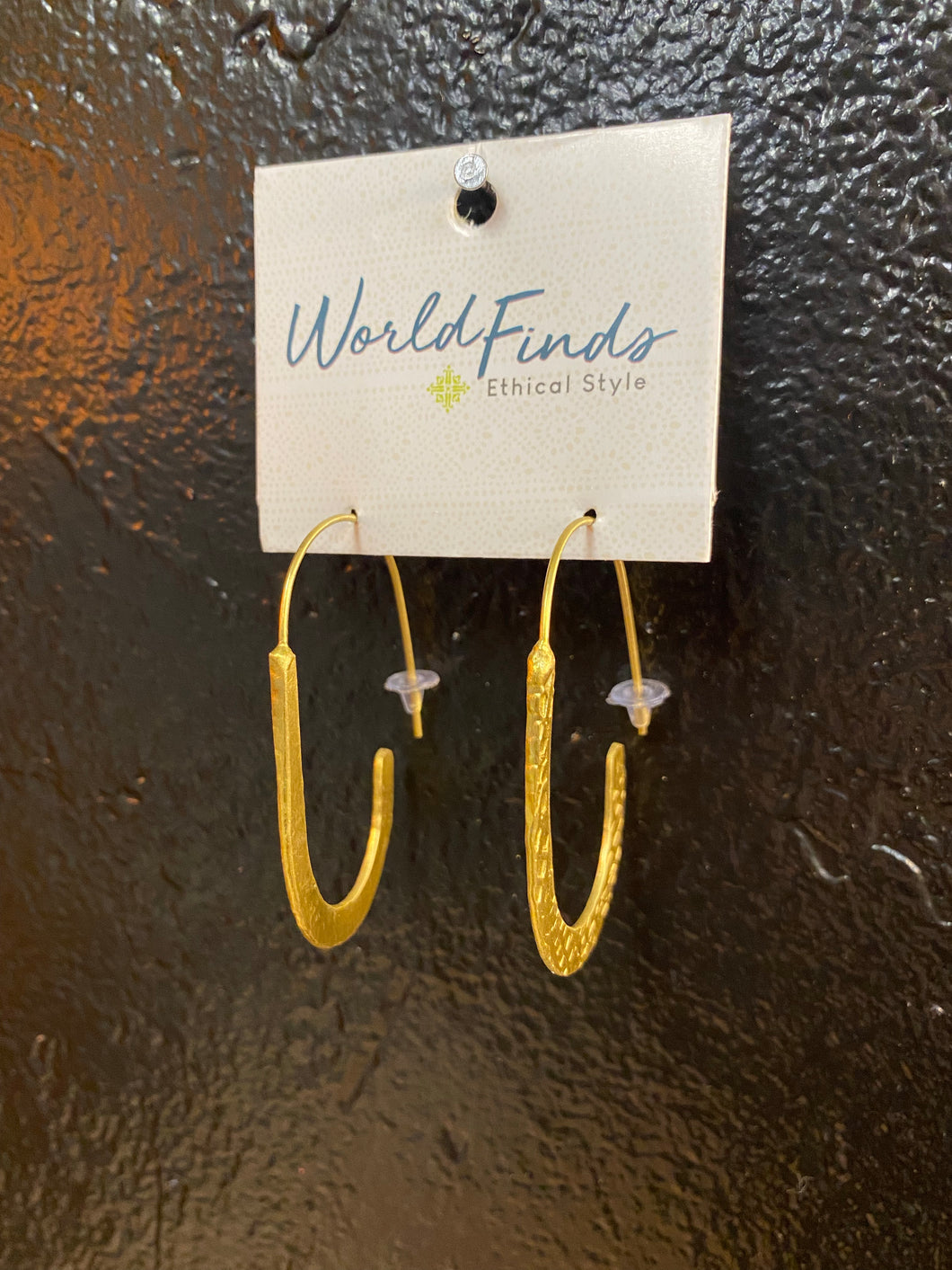 Gold Textured Earring