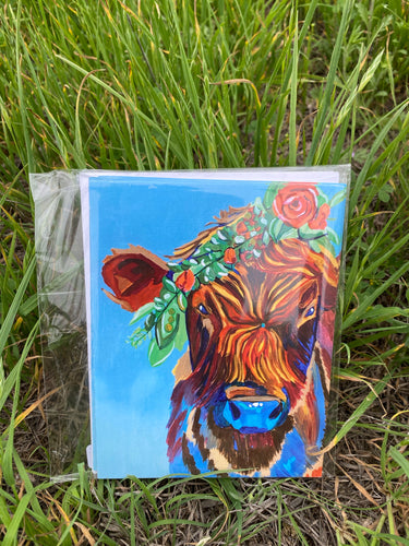Boho Cow Notecards