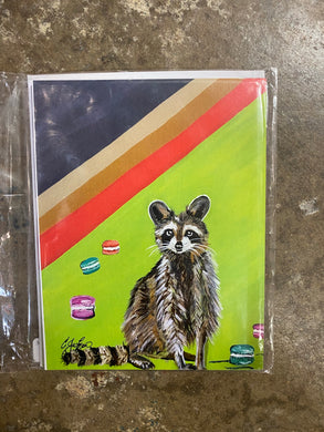 Macaron Raccoon Notecards