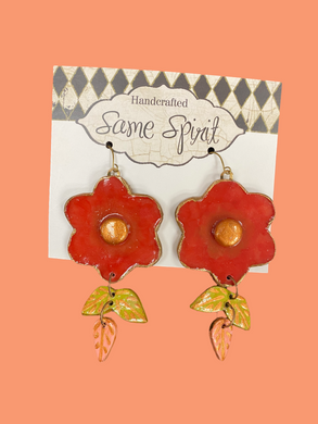 Large Poppy Earrings