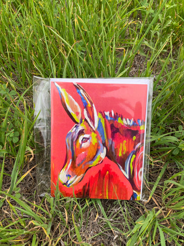 Coral Donkey Notecards