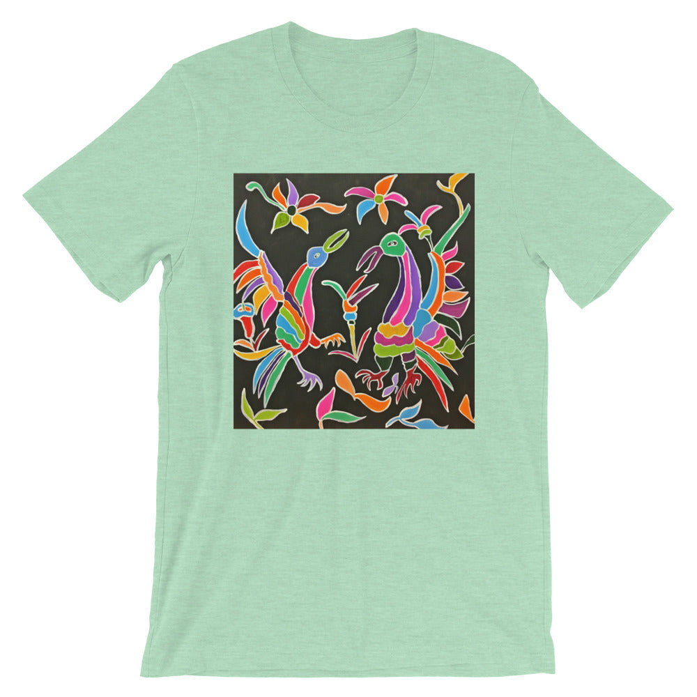 Otomi Birds Short-Sleeve Unisex T-Shirt