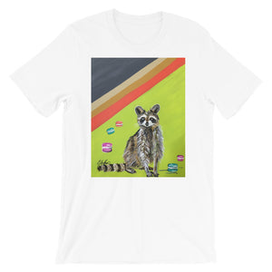 Macaron Raccoon Short-Sleeve Unisex T-Shirt